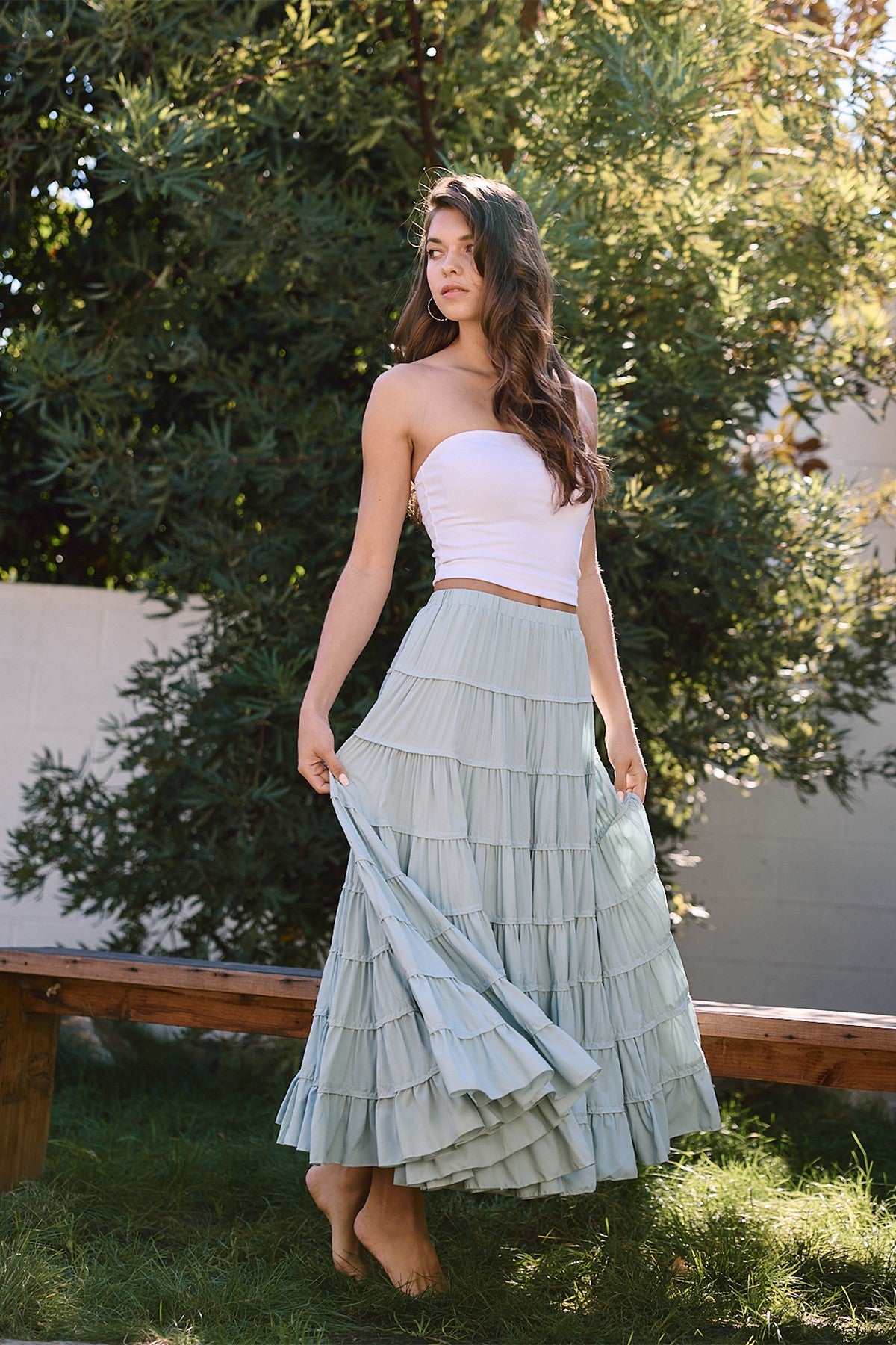 Romantasy Tiered Maxi Skirt