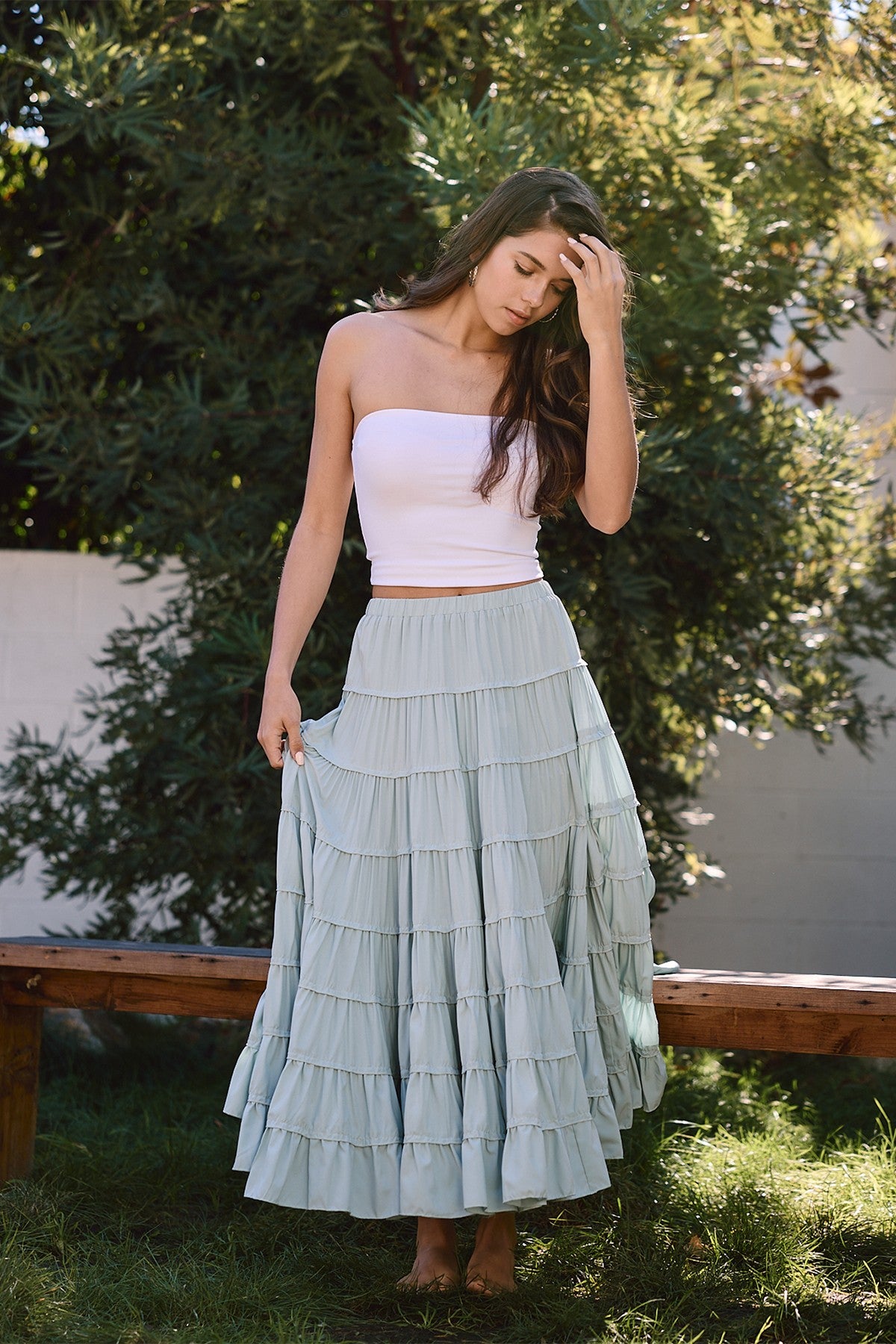Romantasy Tiered Maxi Skirt