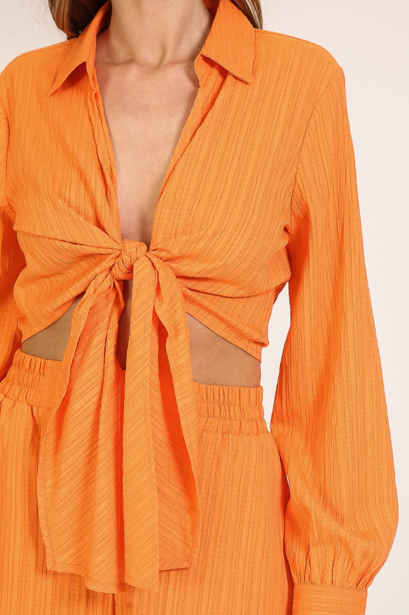 Orange Vacation Shorts Set