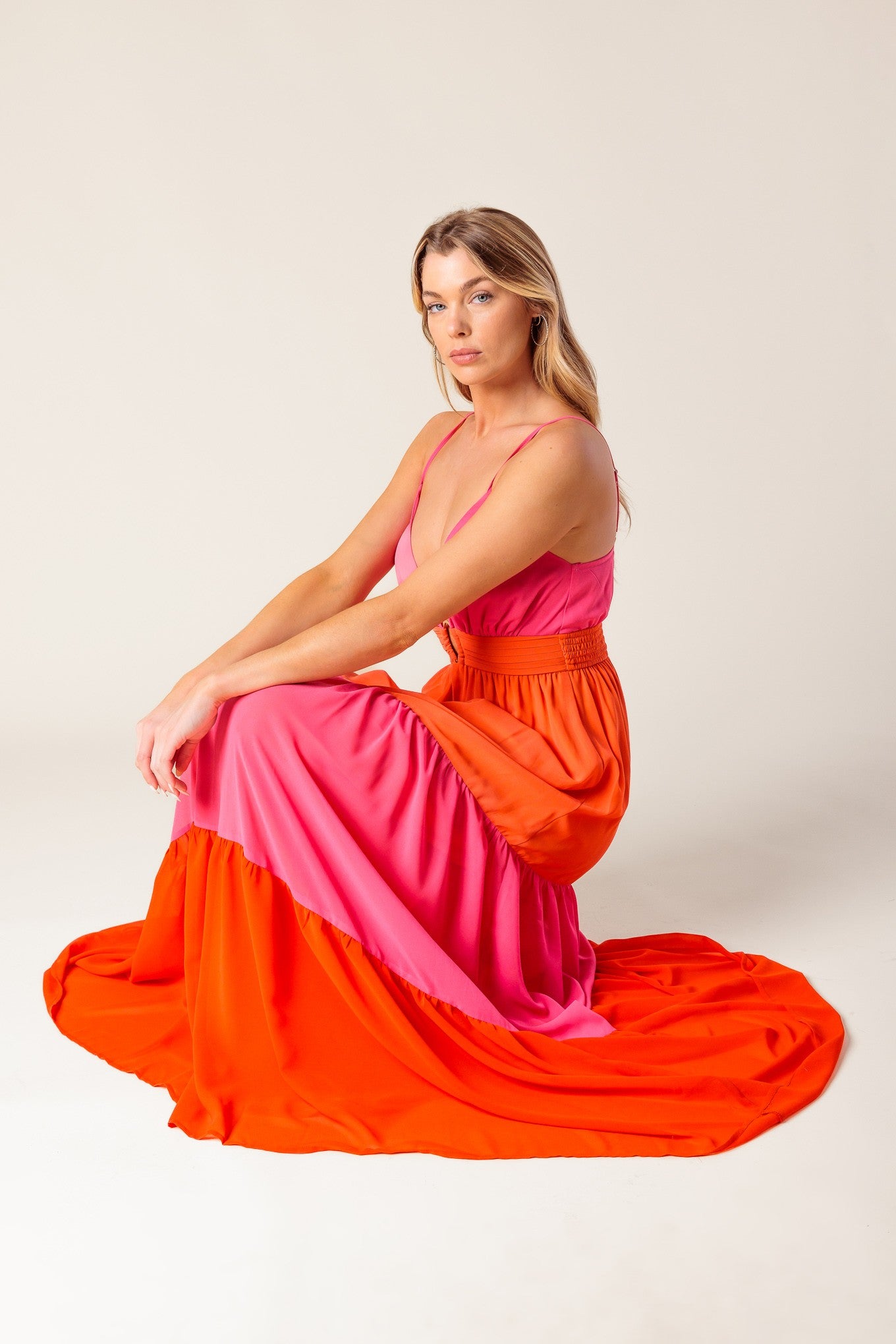 Bright Sunset Maxi Dress