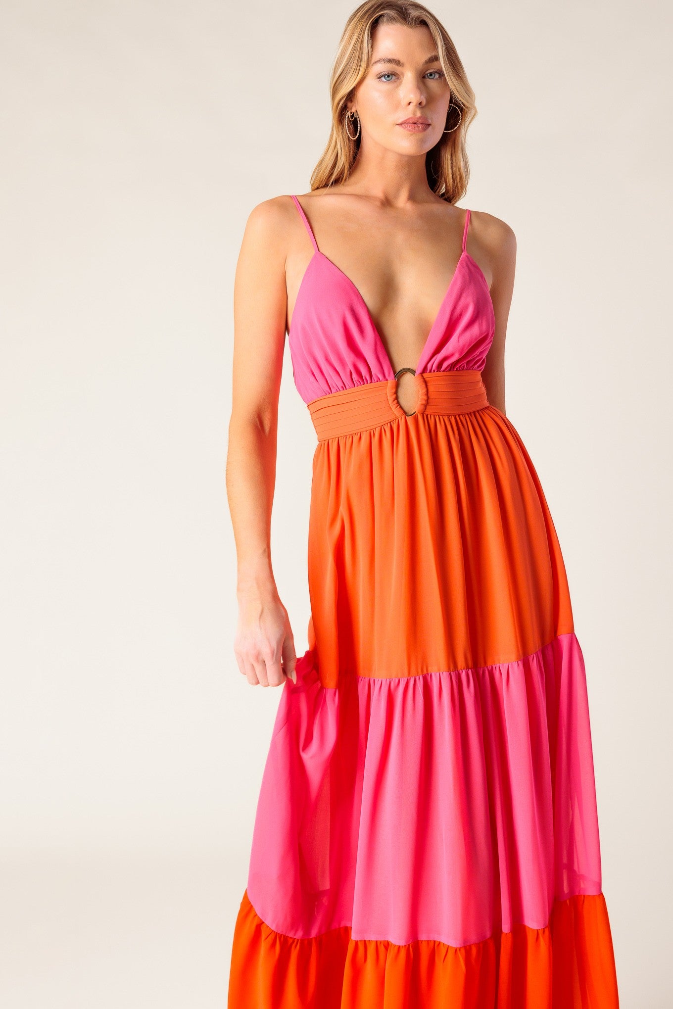 Bright Sunset Maxi Dress