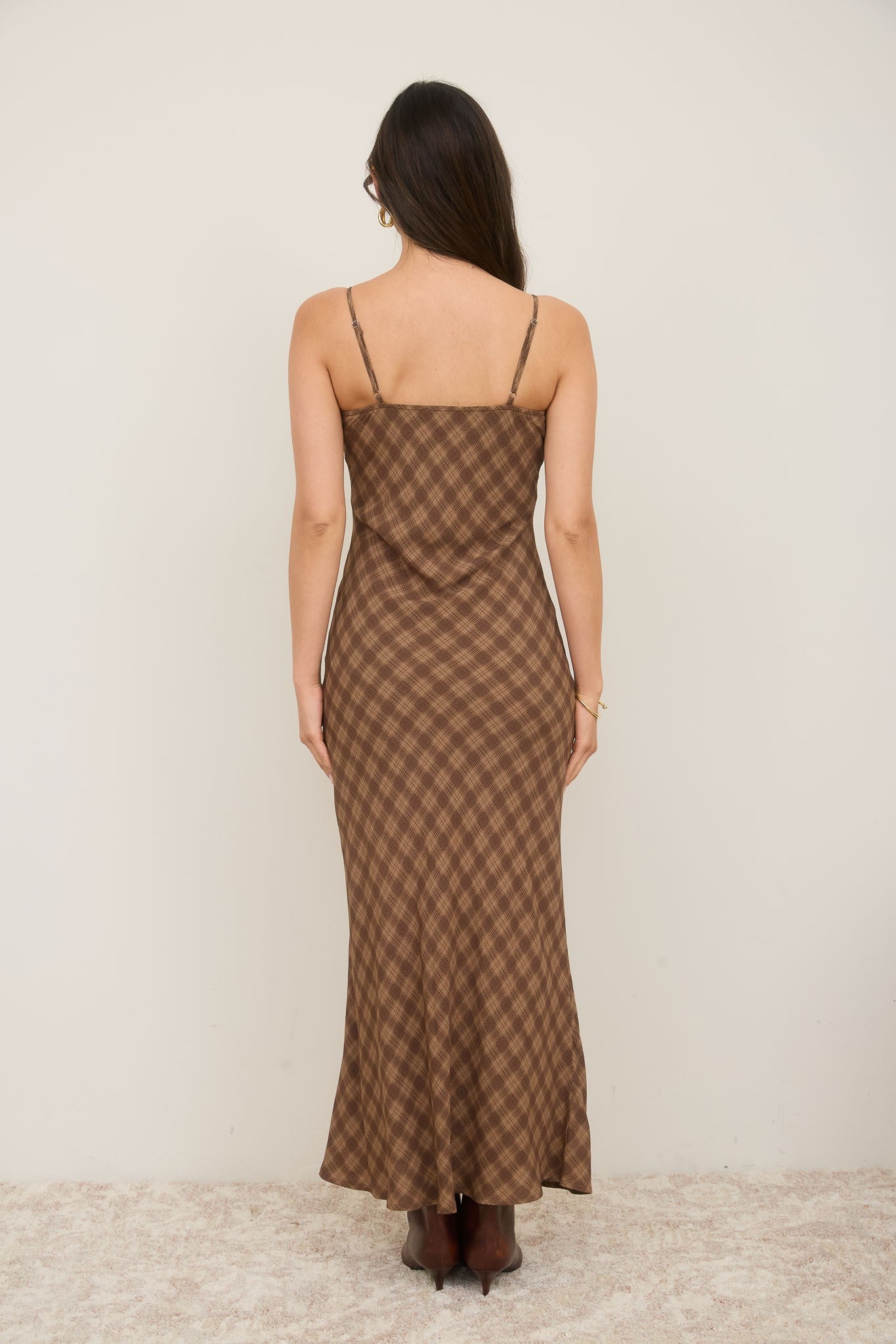 Plaid Midi Slip Dress