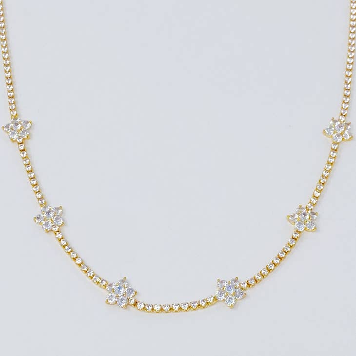 Sparkle Flower Necklace