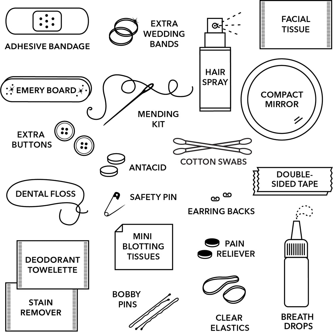 Pearl Mini Emergency Kit For Brides