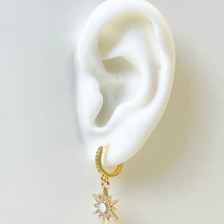 Starburst Huggie Earring