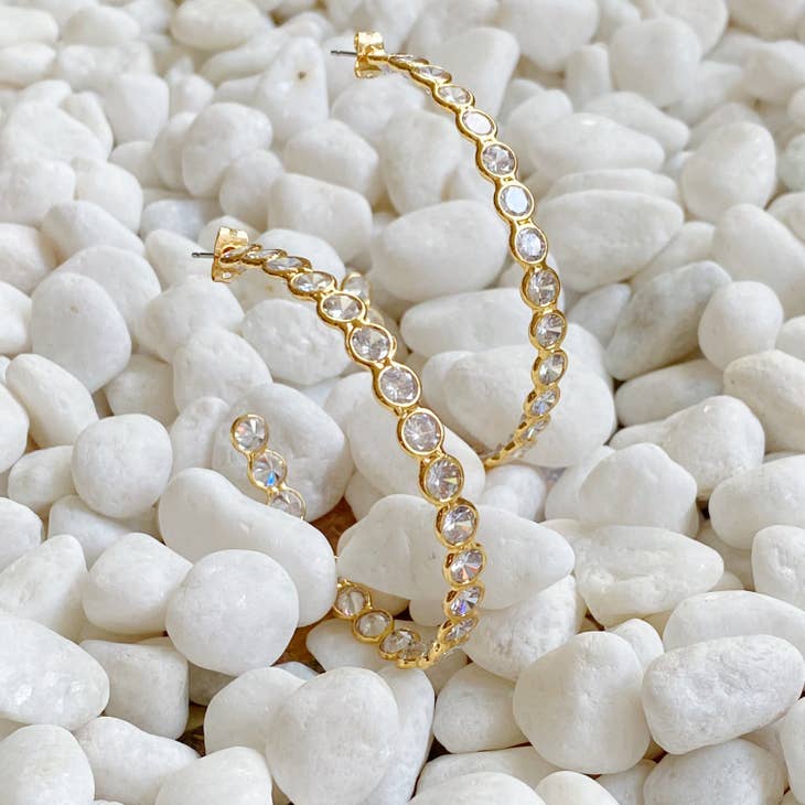 Crystal Hoop Earrings