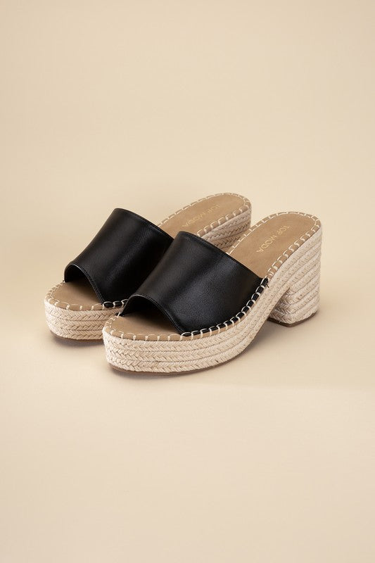 Espadrille Mule Heel