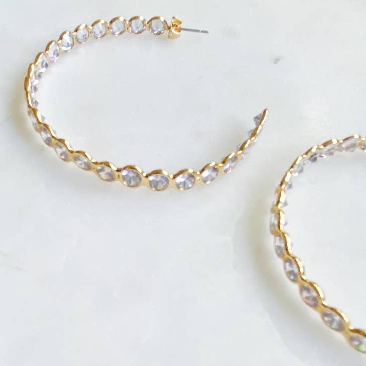 Crystal Hoop Earrings