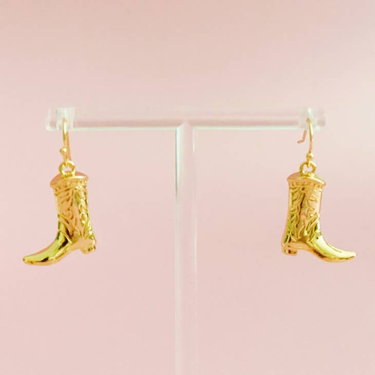 Cowgirl Boot Dangle Earrings