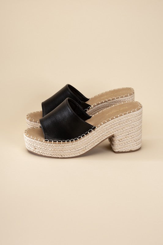 Espadrille Mule Heel