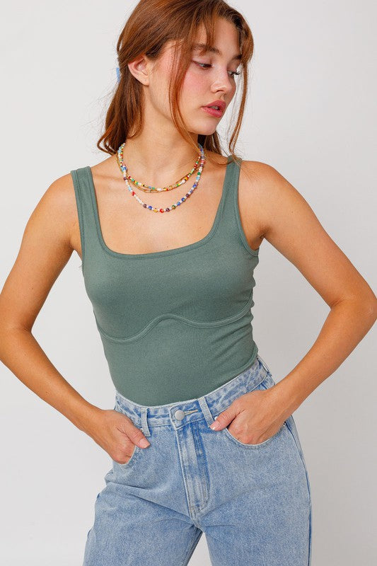 Sleeveless Corset Bodysuit (Shipping only)
