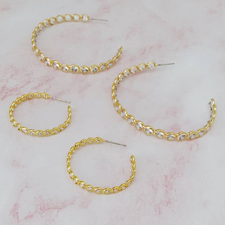 Crystal Hoop Earrings
