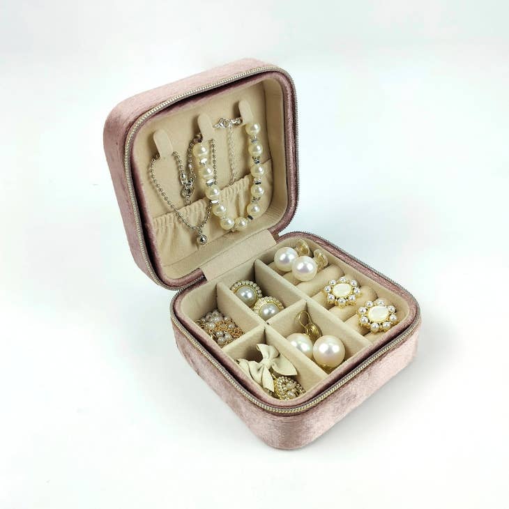 Velvet Travel Jewelry Case
