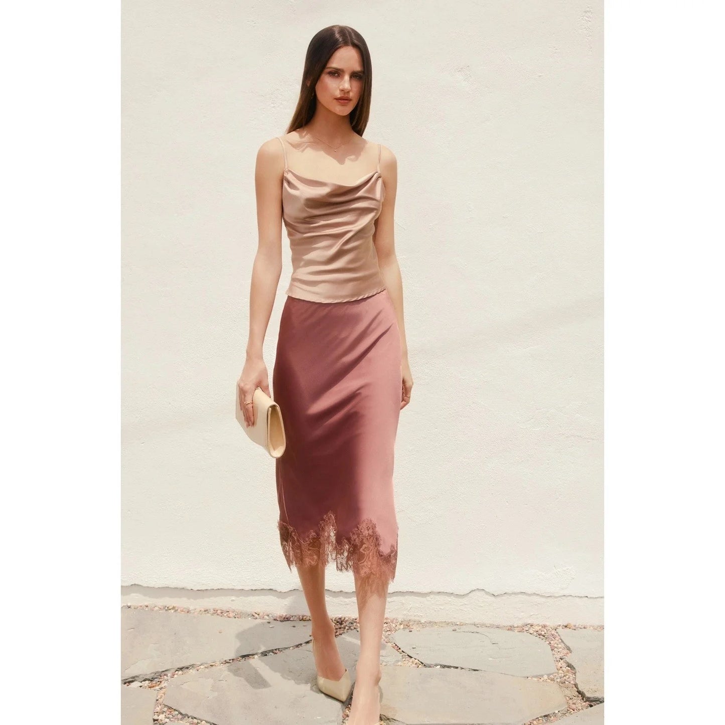 Satin & Lace Skirt