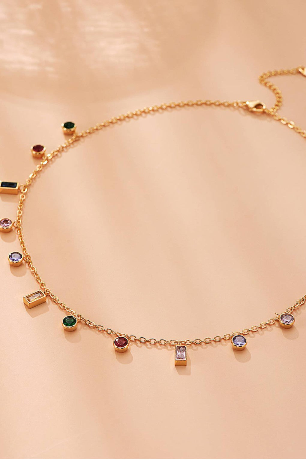 Multi Color Dainty Charm Necklace