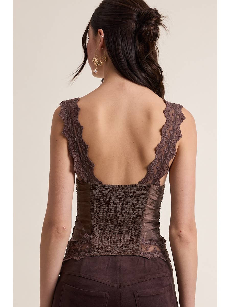 Scallop Lace Trim Top