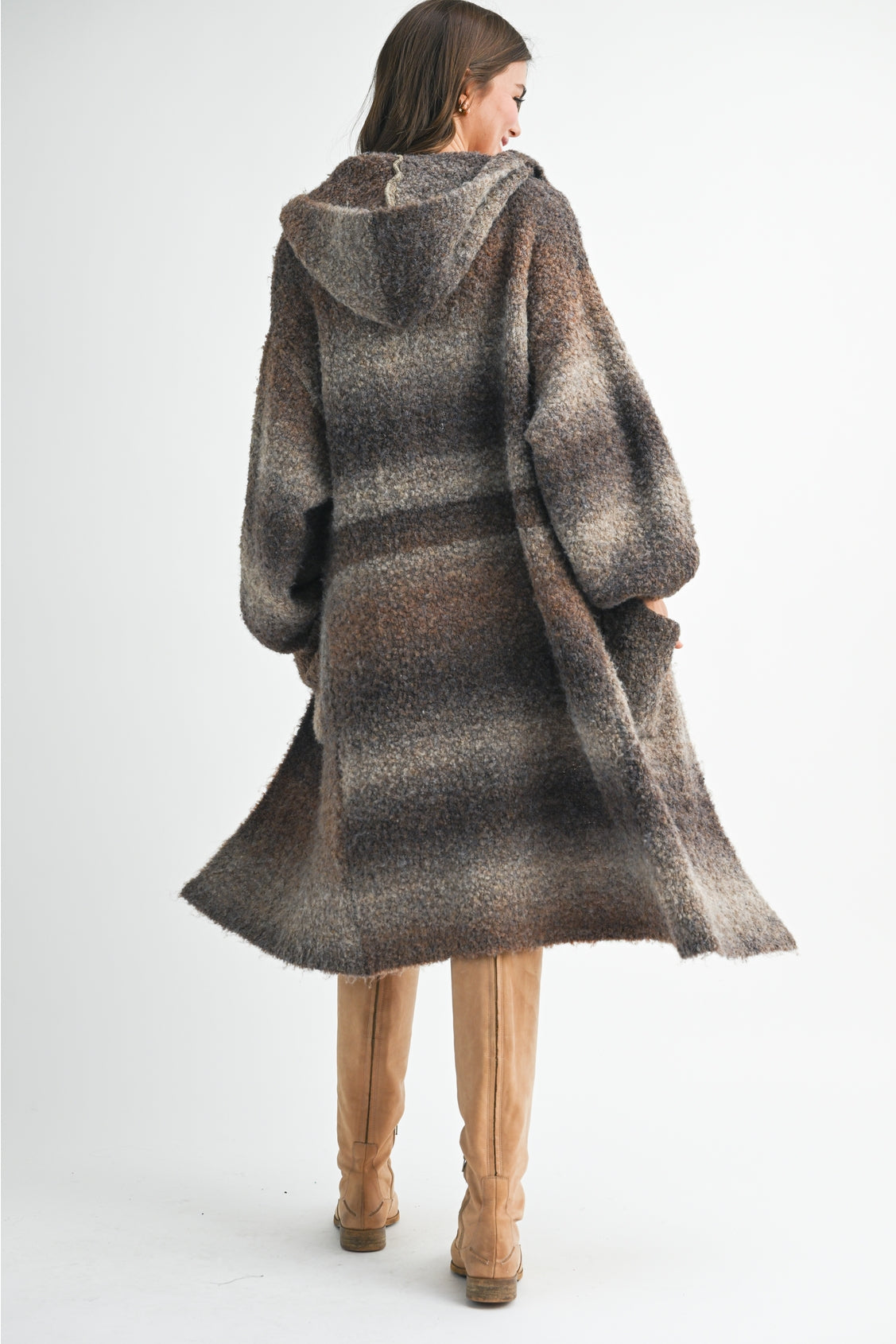 Hooded Cardigan Coat