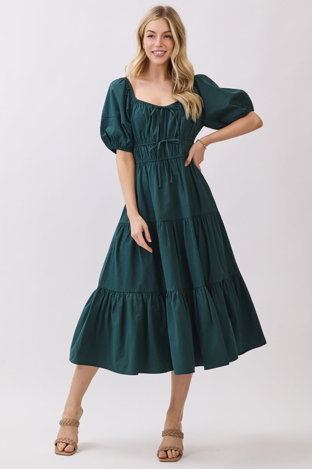 Forest Green Midi Dress