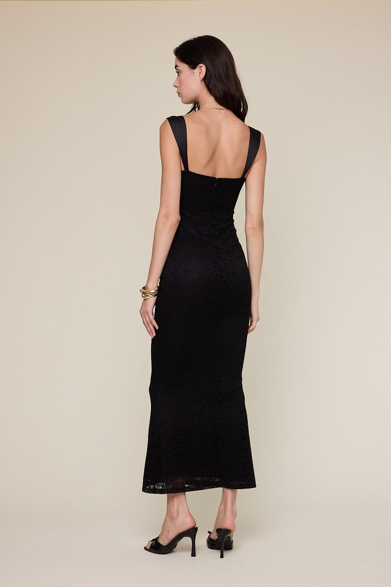 Black Lace Bodycon Maxi