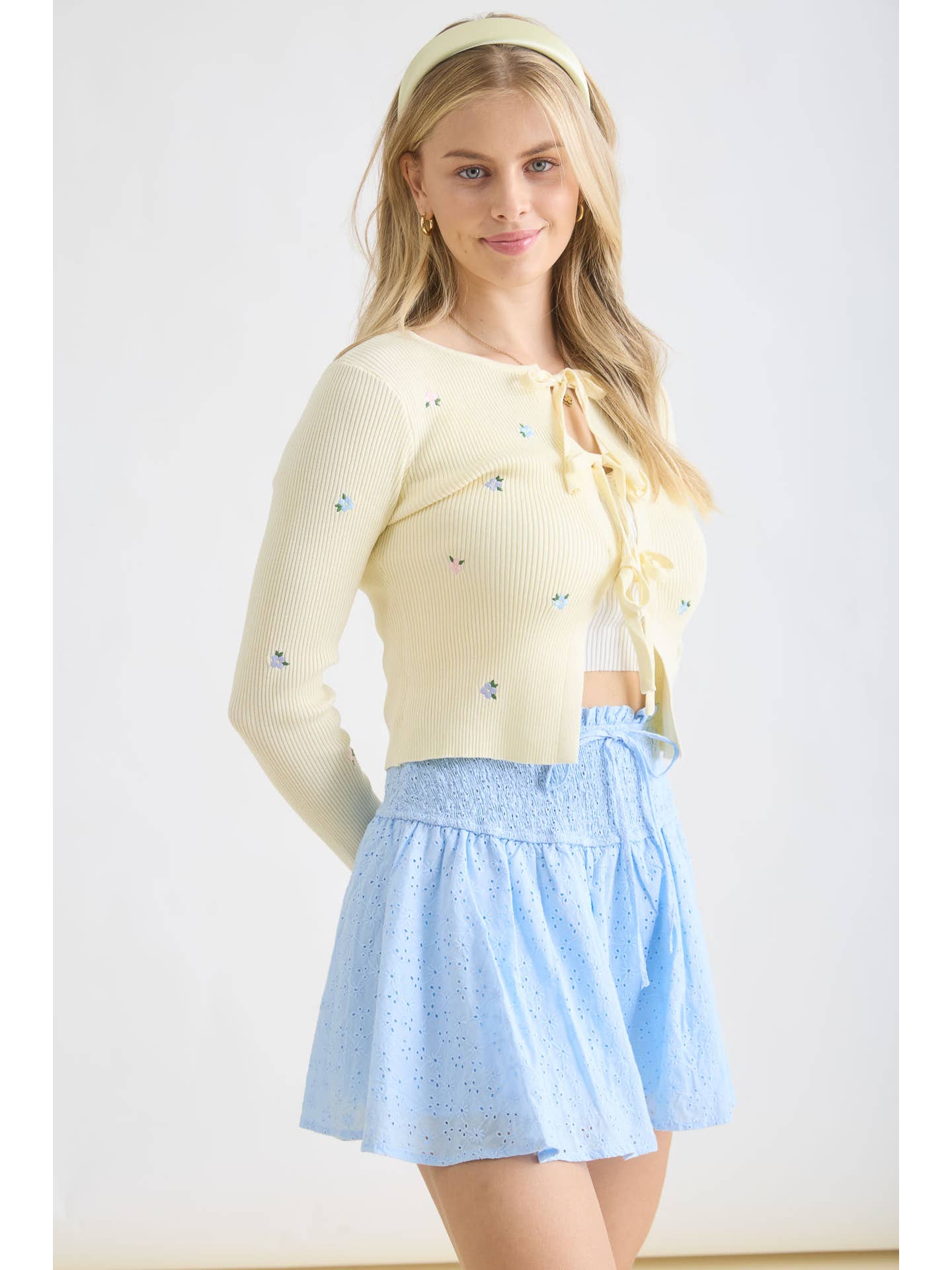 Butter Yellow Embroidered Top