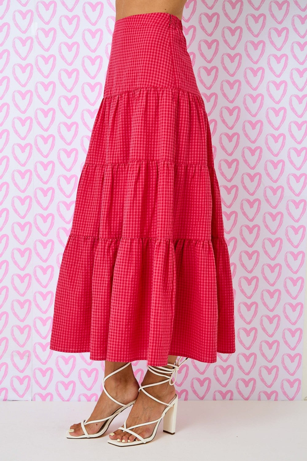 Red & Pink Gingham Skirt