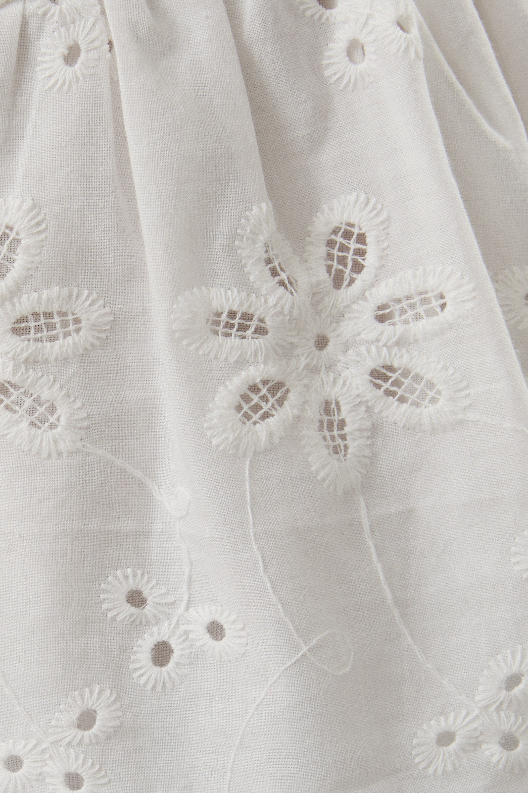 White Collared Eyelet Mini Dress