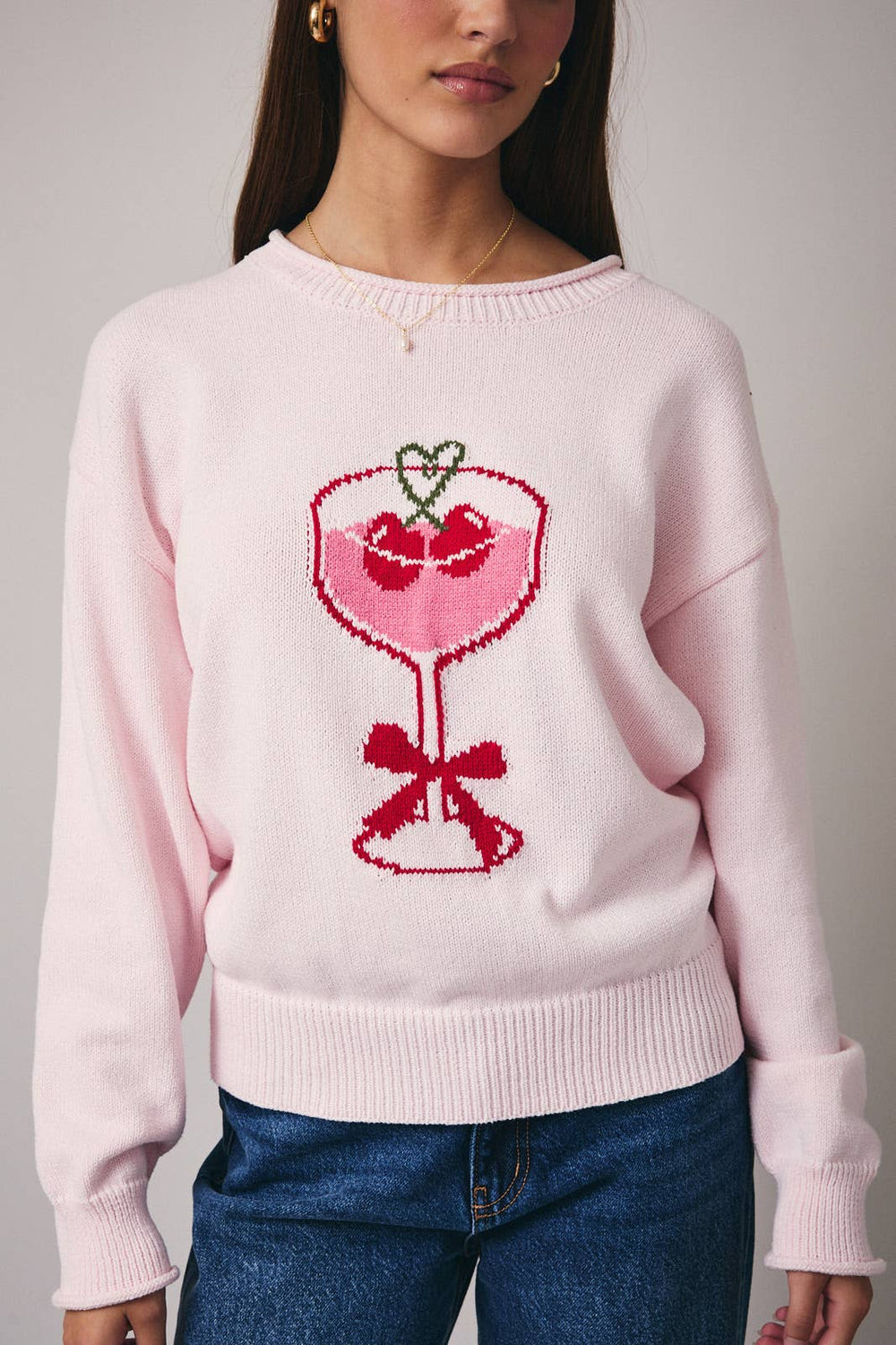 Cherry Martini Pink Sweater
