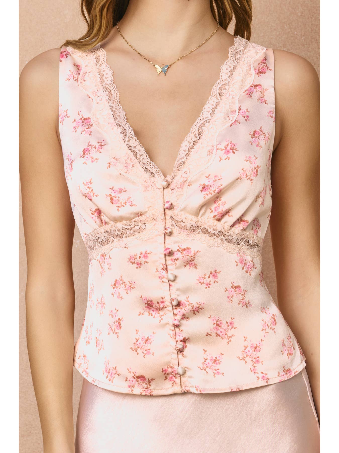 Rosewater Floral Lace Top