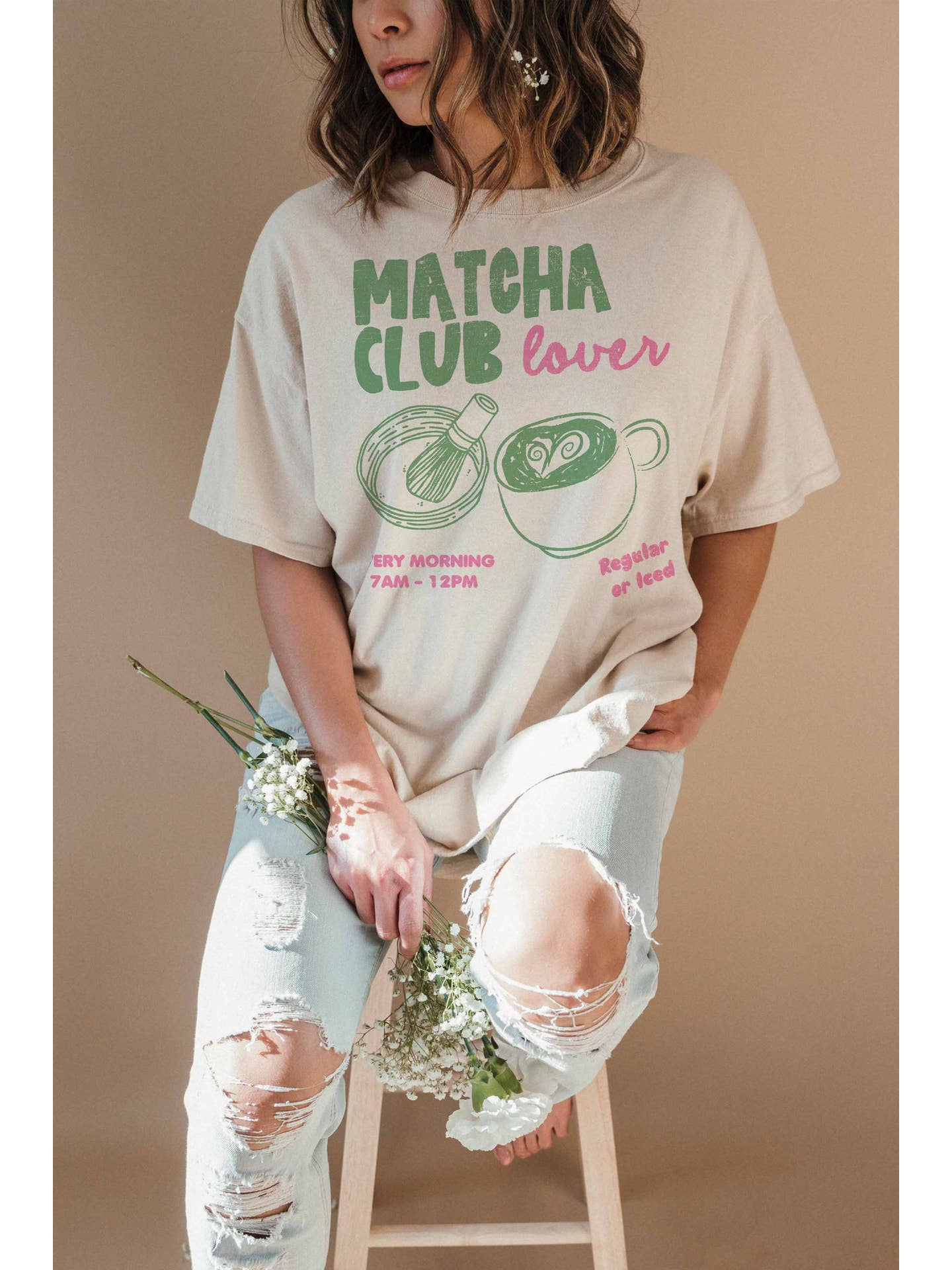 Matcha Club Lover Oversize Tee