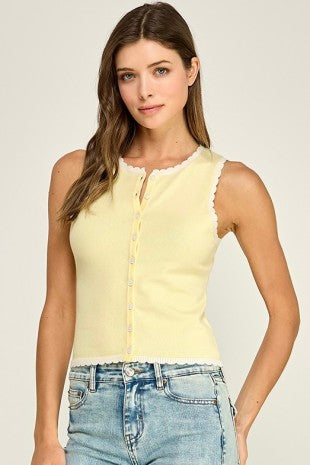 Scallop Trim Yellow Top