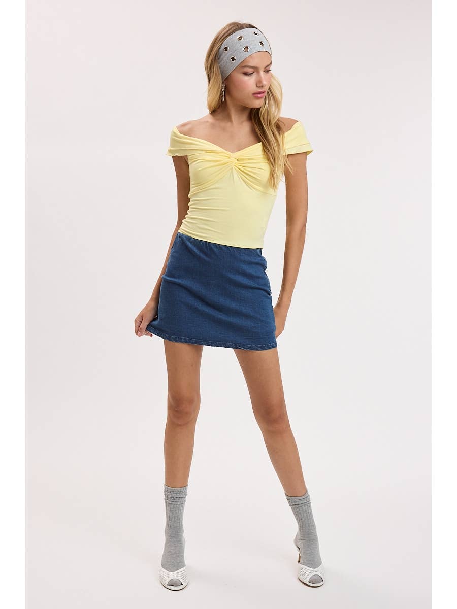 Overfold Cap Sleeve Top