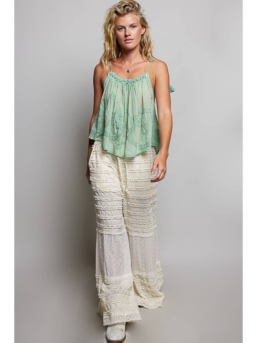 Lace & Eyelet Knit Pants