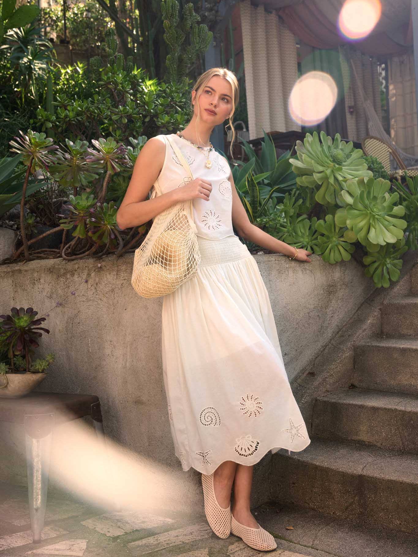 Nautical Eyelet Cotton Top