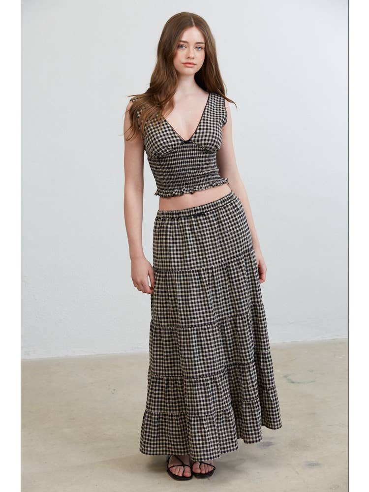 Hazel Smocked Top & Ruffle Skirt Set