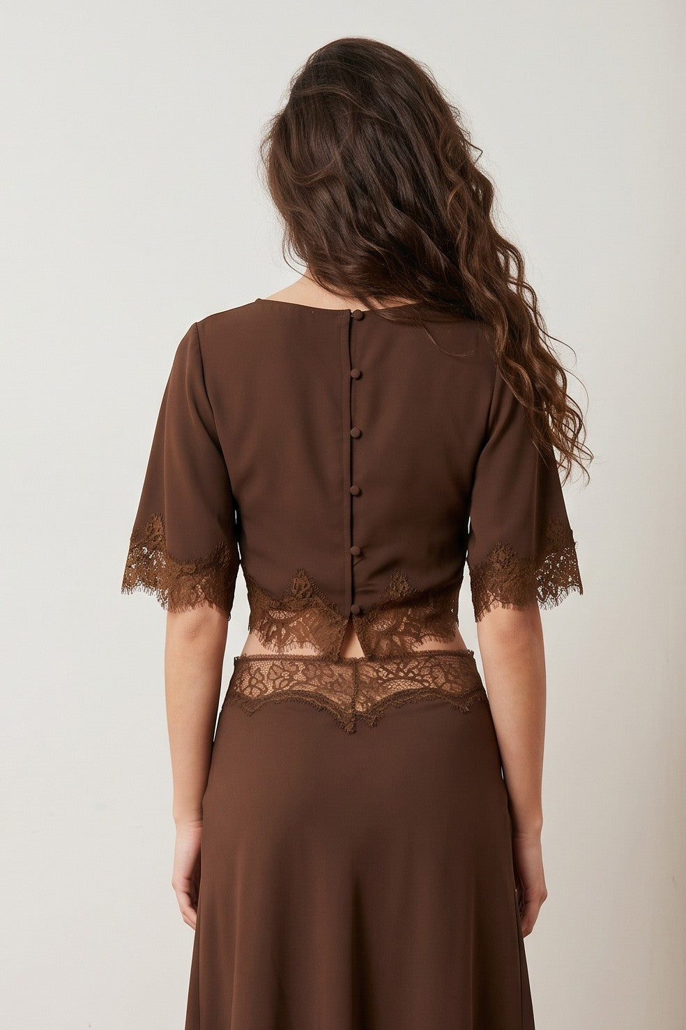 Lace Trim Cape Top