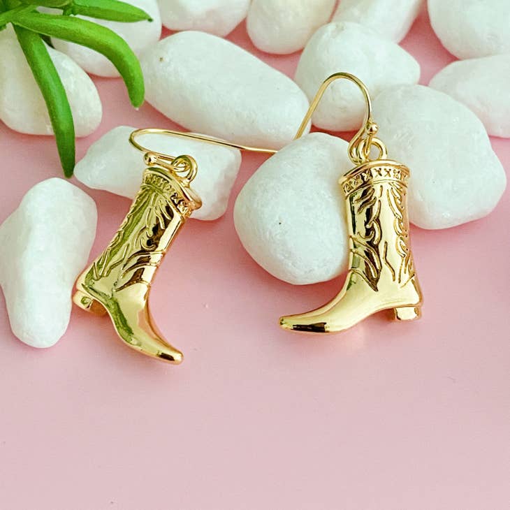 Cowgirl Boot Dangle Earrings
