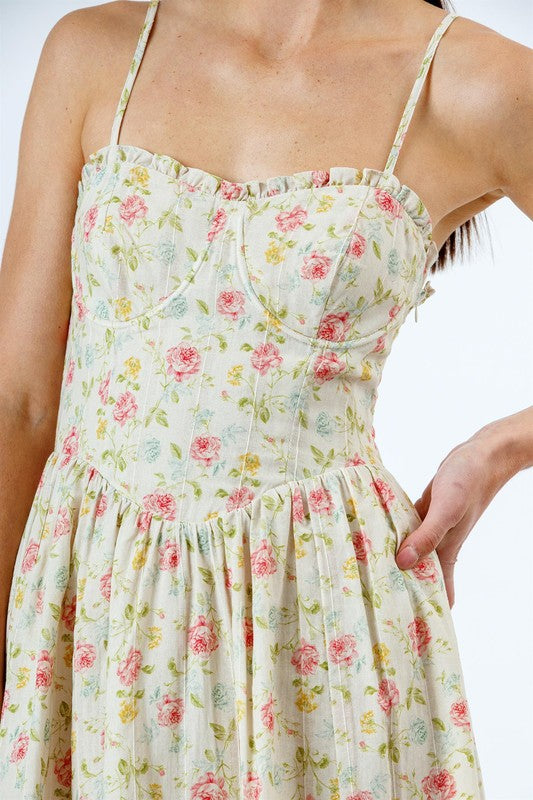 Cottage Core Vintage Floral Dress