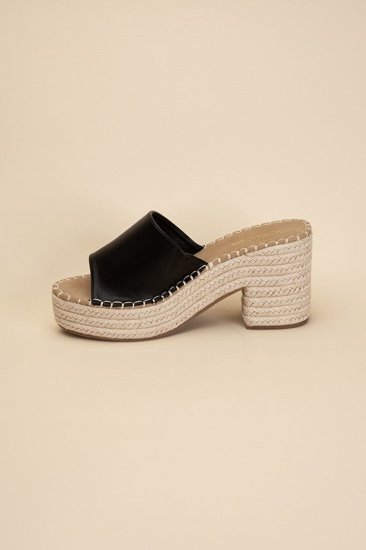 Espadrille Mule Heel