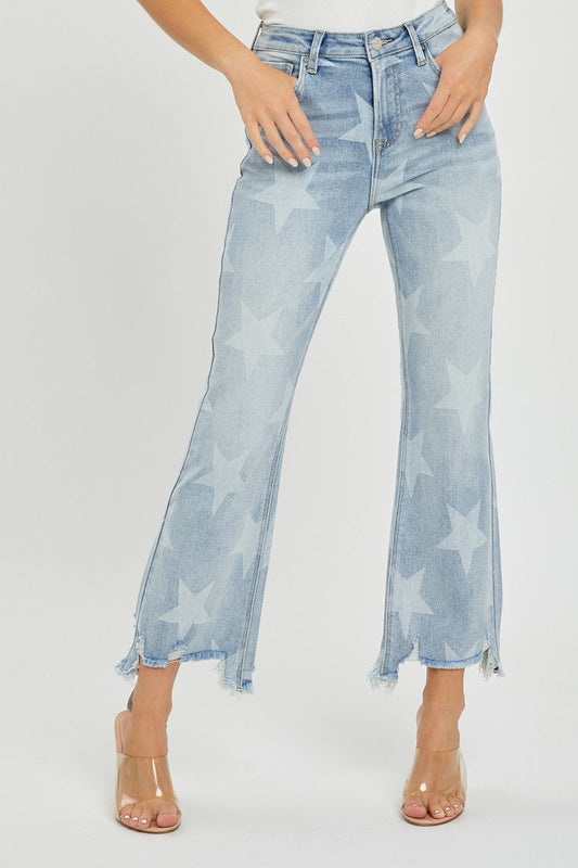 Star Printed Denim