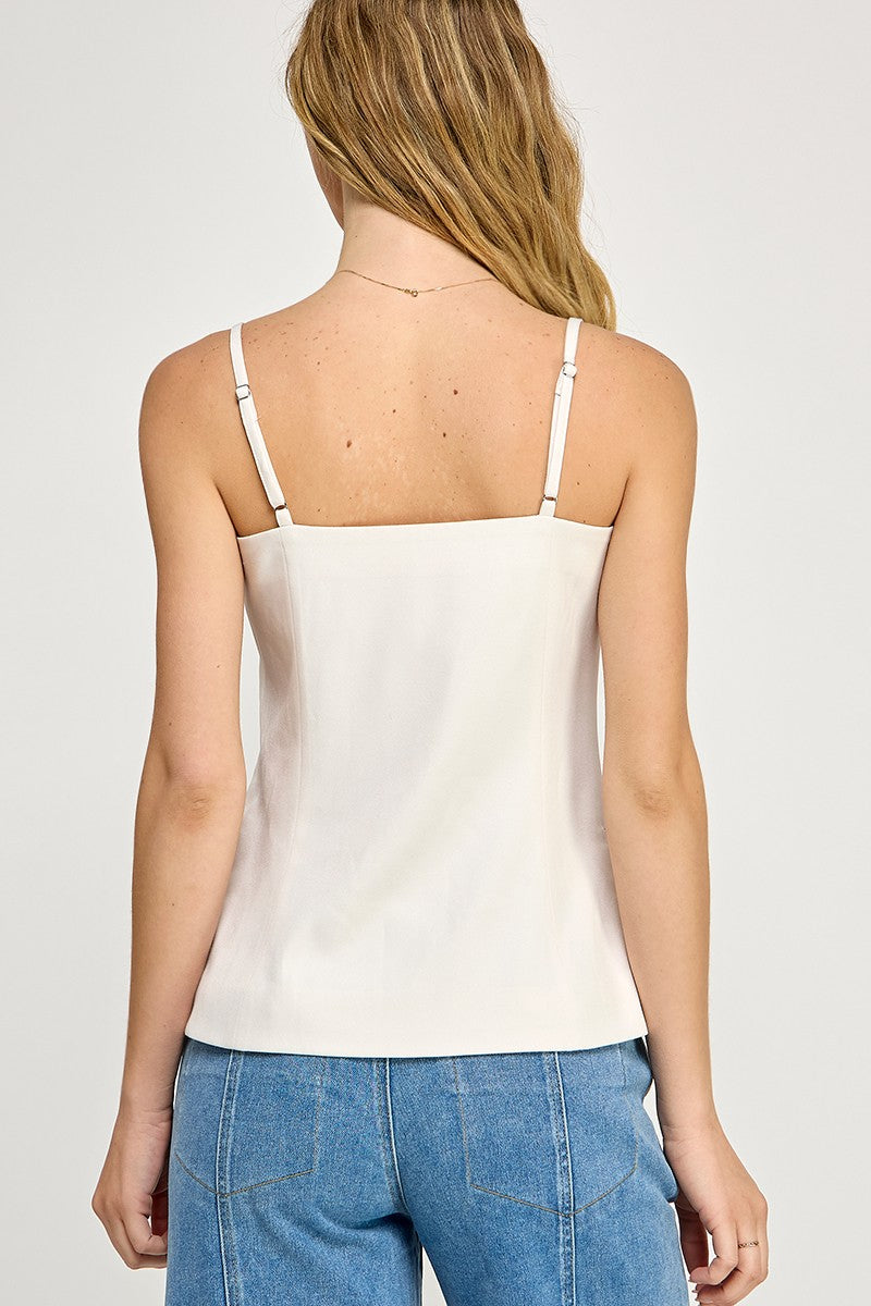 Ecru Longline Vest Top