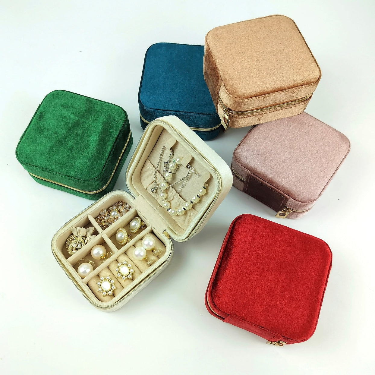 Velvet Travel Jewelry Case
