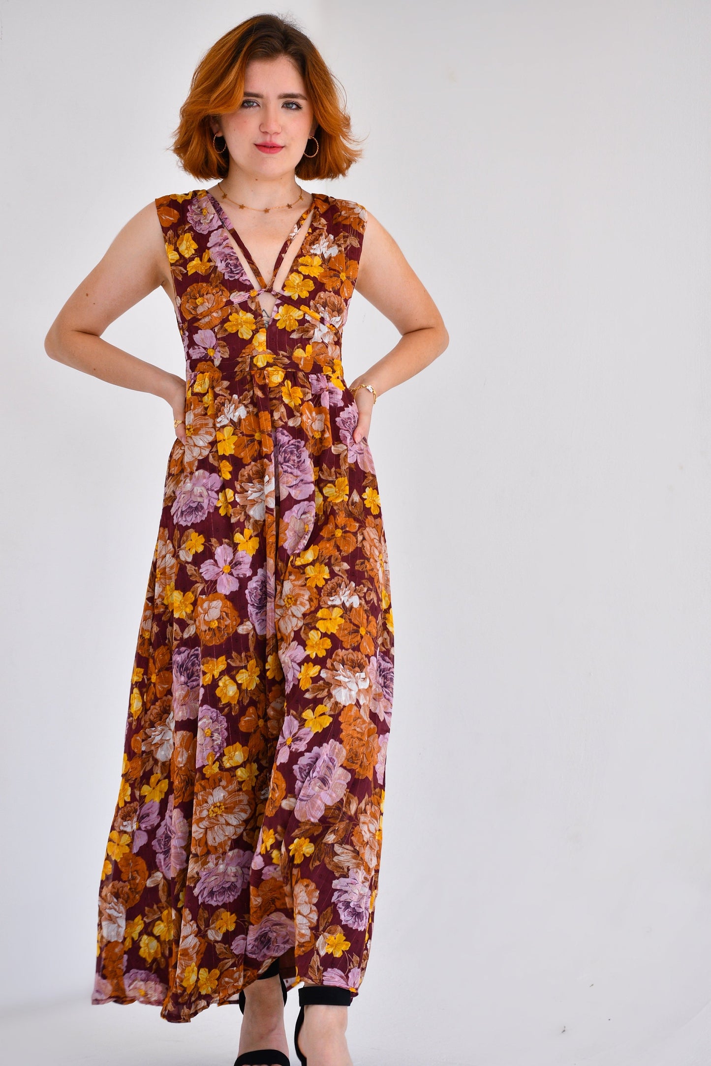 Caprice Multi Floral Maxi Dress