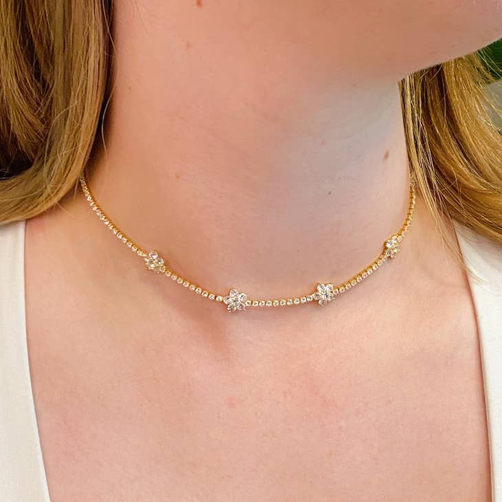 Sparkle Flower Necklace