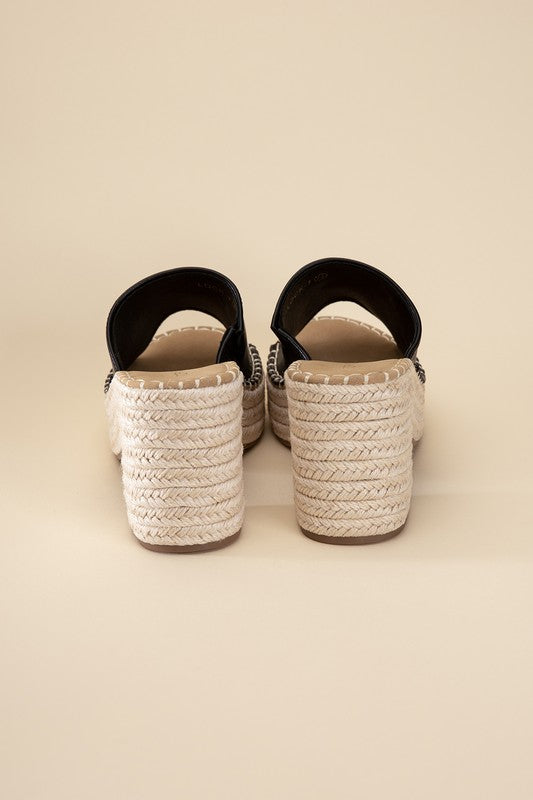 Espadrille Mule Heel