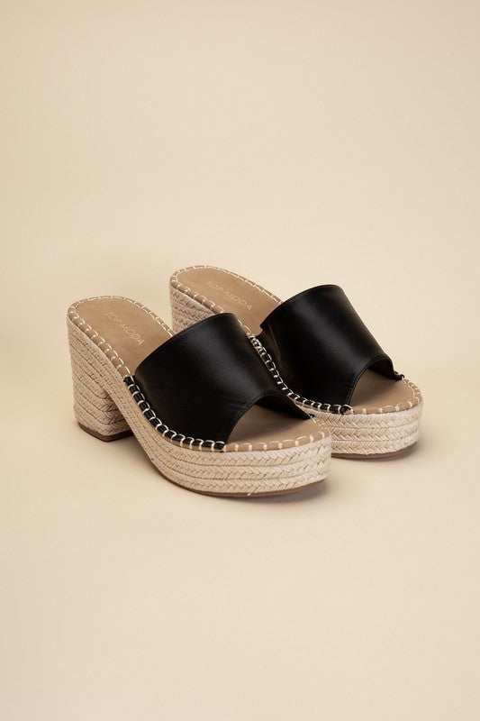 Espadrille Mule Heel