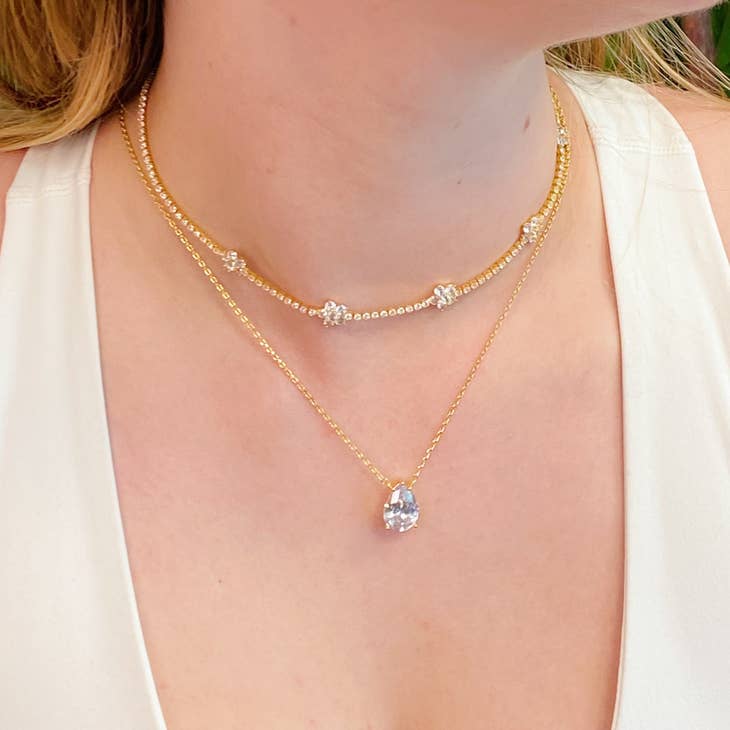 Sparkle Flower Necklace