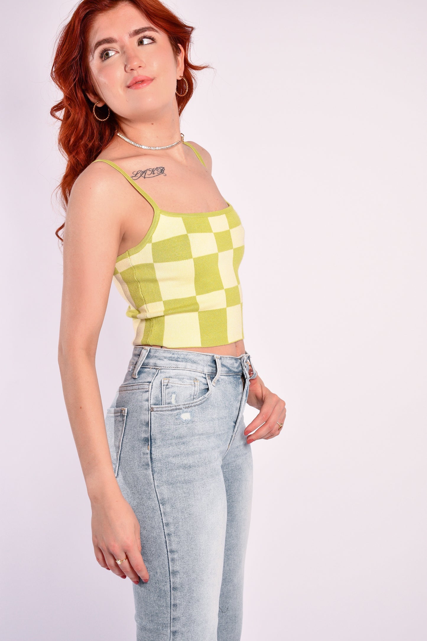 Checkered Cami Top