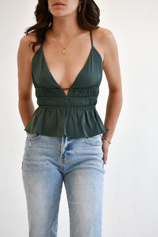 Halter Peplum Top