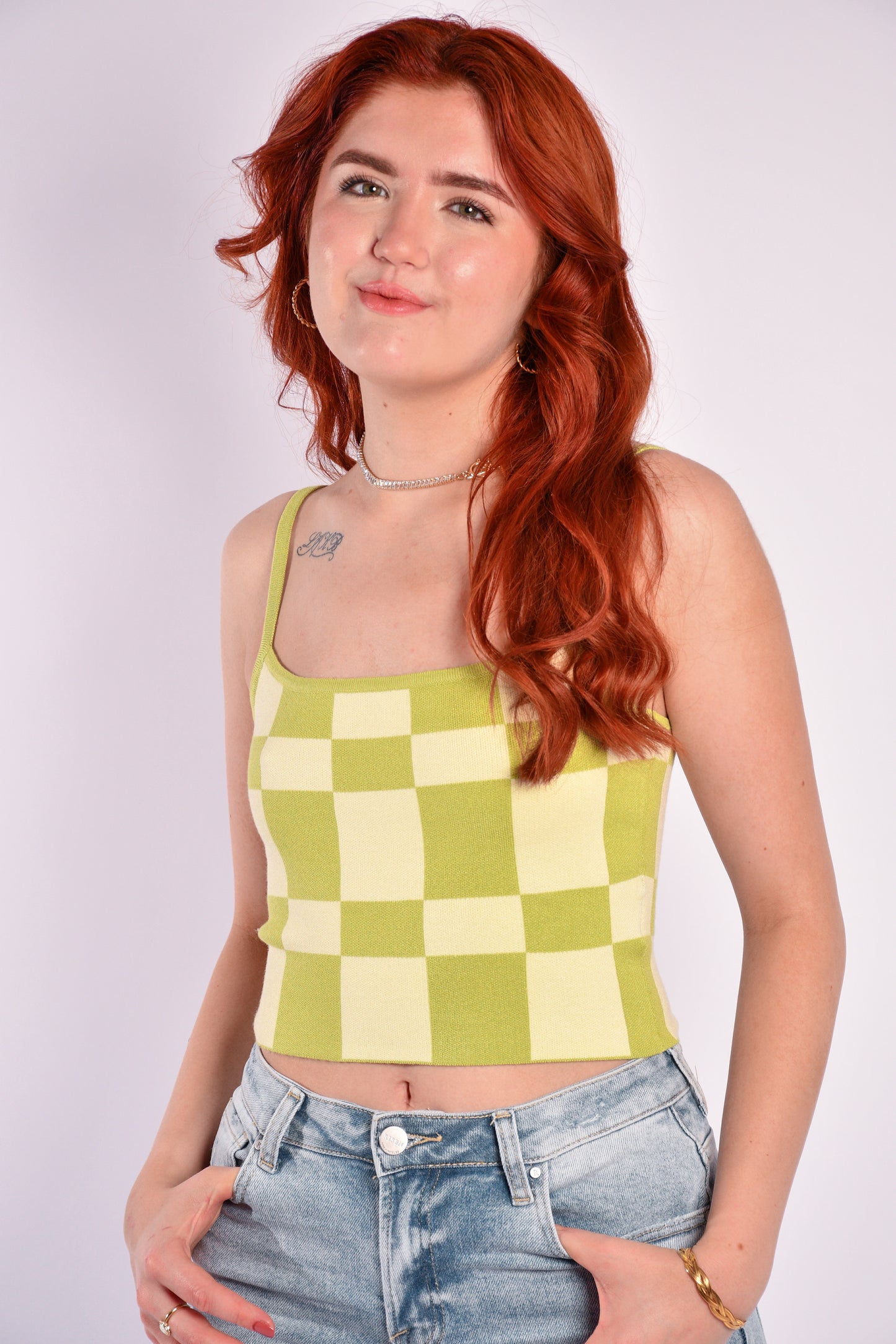 Checkered Cami Top