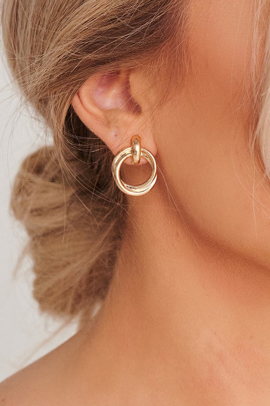 Woven Hoop Earring,Accessories,EARRINGS, GOLD JEWELRY, HOOP EARRINGS- DEFIANT